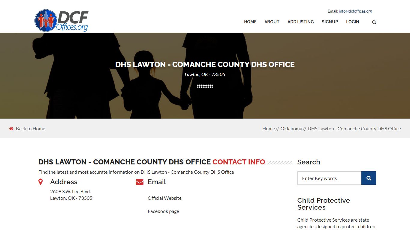 DHS Lawton - Comanche County DHS Office Lawton, OK Social Services ...