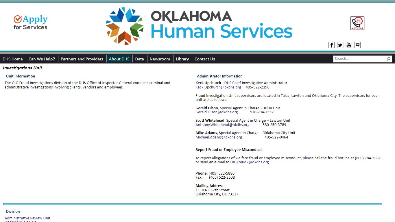 Human Services Department - OKDHS