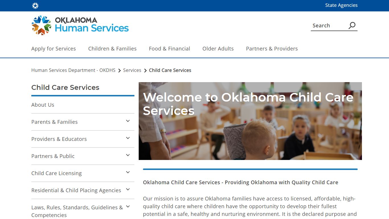 Child Care Services - Oklahoma